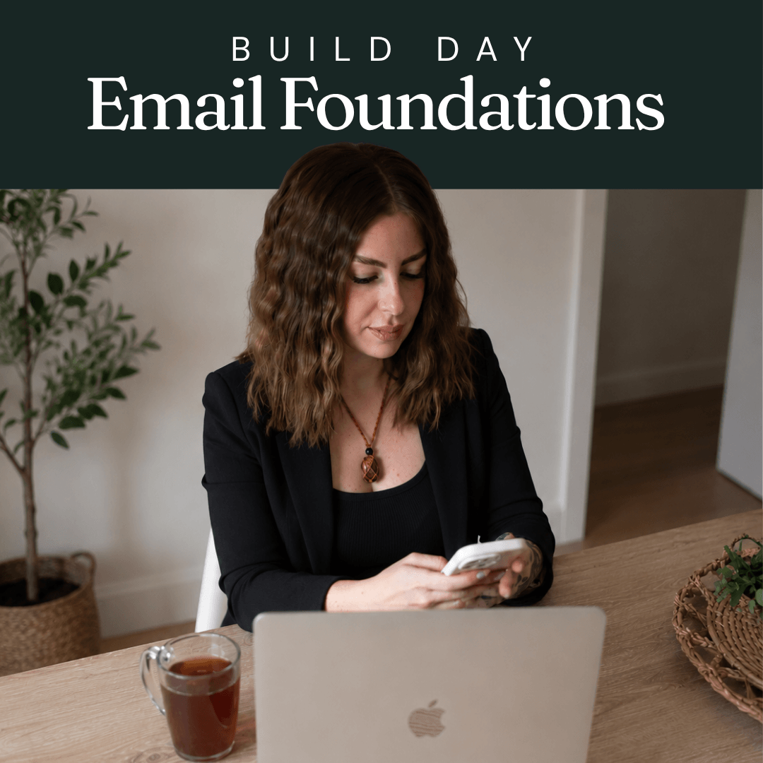 Sophie, ecommerce email marketing consultant, working on Klaviyo flows for a Shopify store - Email Foundations build day